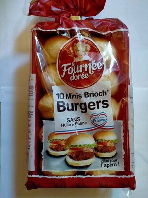 200g pack of La Fournée Dorée mini brioche burger buns