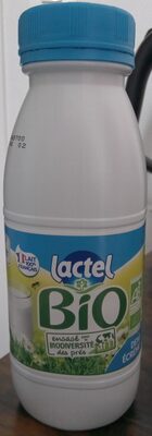 50cl carton of Lactel semi-skimmed organic UHT milk