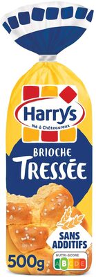 Harrys braided brioche loaf with pearl sugar topping, 500g pack