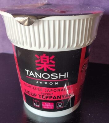 Sachet de nouilles japonaises Tanoshi saveur bœuf teppanyaki, 65g