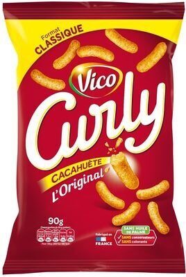 Vico curly cacahuete 100g pack – roasted peanut and cornmeal snack