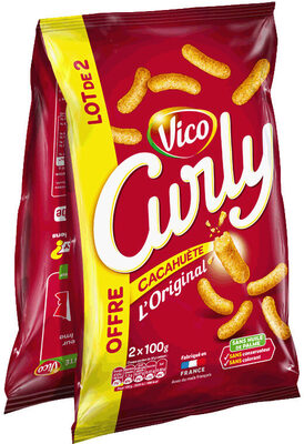Vico Curly Cacahuète L'Original 2 x 100 g twin-pack