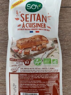 SOY seitan à cuisiner 250g pack front view